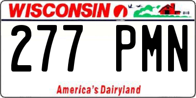 WI license plate 277PMN