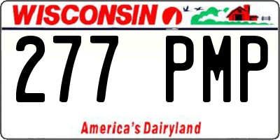 WI license plate 277PMP