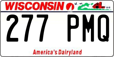 WI license plate 277PMQ