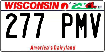 WI license plate 277PMV