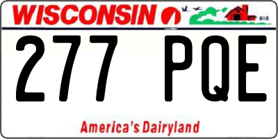 WI license plate 277PQE