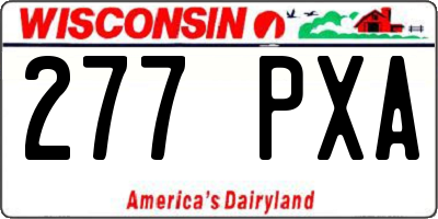 WI license plate 277PXA