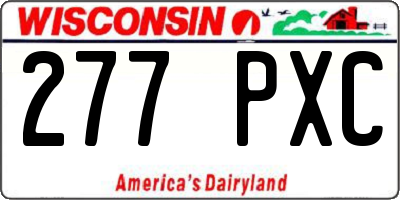 WI license plate 277PXC
