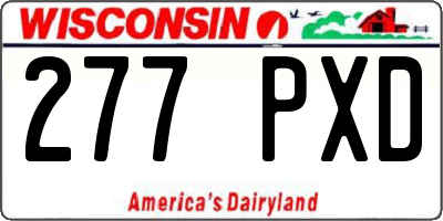 WI license plate 277PXD