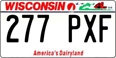 WI license plate 277PXF