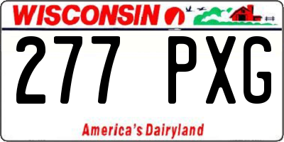WI license plate 277PXG