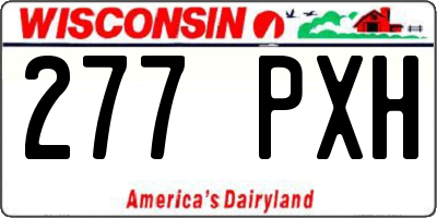 WI license plate 277PXH