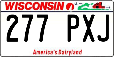 WI license plate 277PXJ