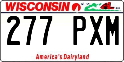 WI license plate 277PXM