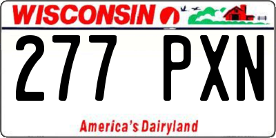 WI license plate 277PXN