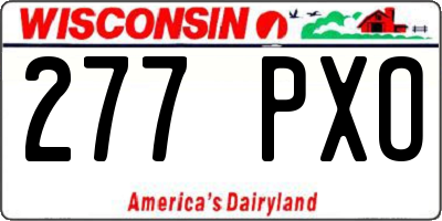 WI license plate 277PXO