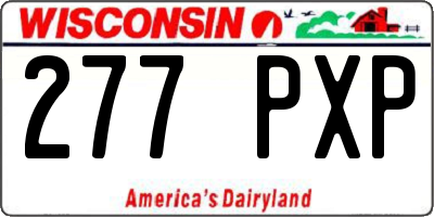 WI license plate 277PXP