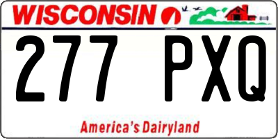 WI license plate 277PXQ