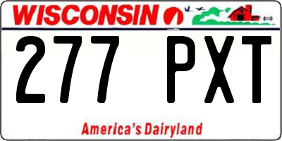 WI license plate 277PXT