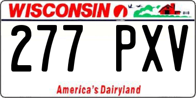 WI license plate 277PXV
