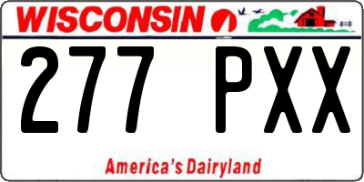 WI license plate 277PXX