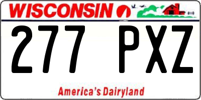 WI license plate 277PXZ