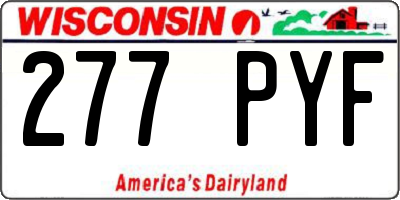 WI license plate 277PYF