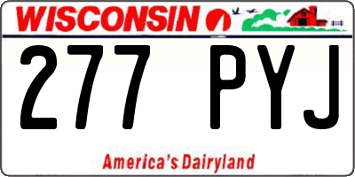 WI license plate 277PYJ