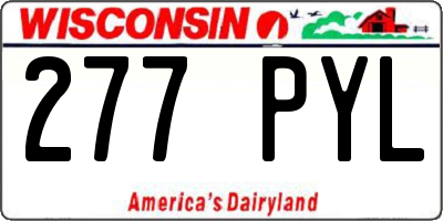 WI license plate 277PYL