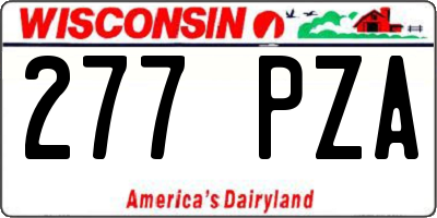 WI license plate 277PZA