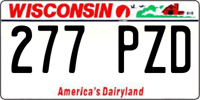 WI license plate 277PZD