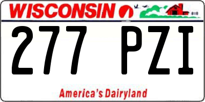 WI license plate 277PZI