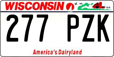 WI license plate 277PZK