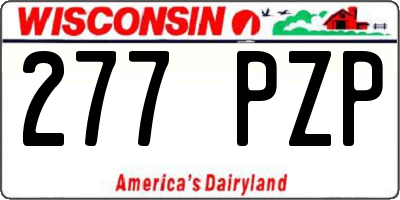 WI license plate 277PZP