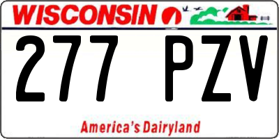 WI license plate 277PZV