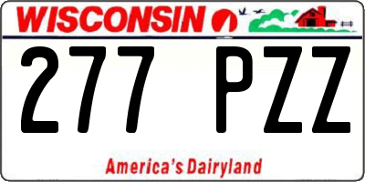 WI license plate 277PZZ