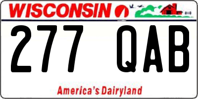 WI license plate 277QAB