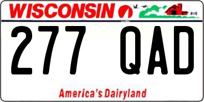 WI license plate 277QAD