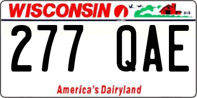 WI license plate 277QAE