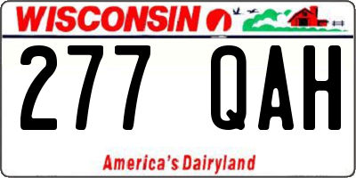 WI license plate 277QAH