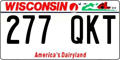 WI license plate 277QKT