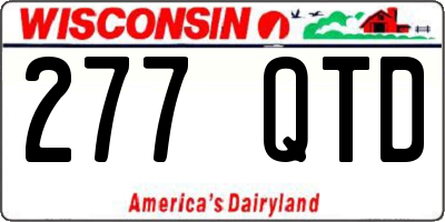 WI license plate 277QTD