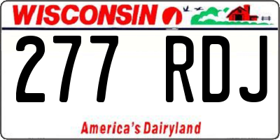 WI license plate 277RDJ