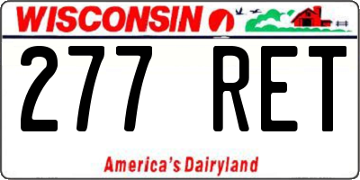 WI license plate 277RET