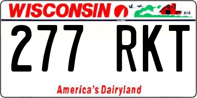 WI license plate 277RKT