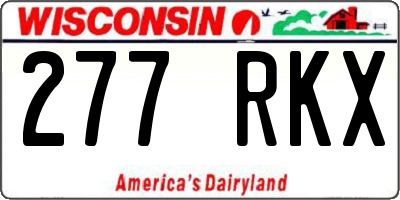 WI license plate 277RKX