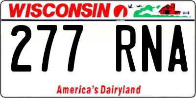 WI license plate 277RNA