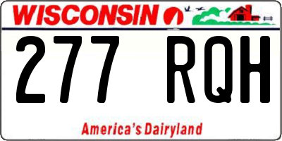 WI license plate 277RQH