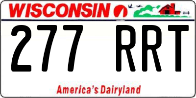 WI license plate 277RRT