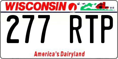 WI license plate 277RTP