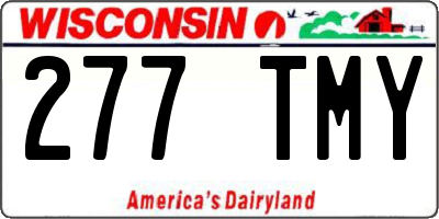 WI license plate 277TMY