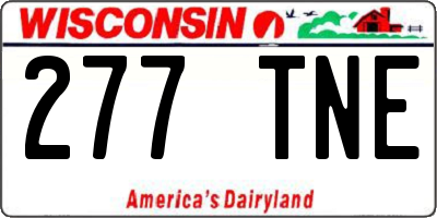 WI license plate 277TNE