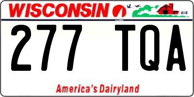 WI license plate 277TQA