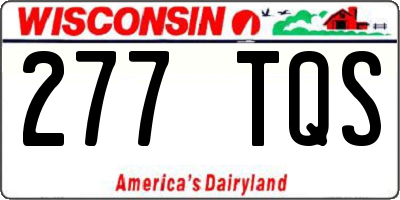WI license plate 277TQS