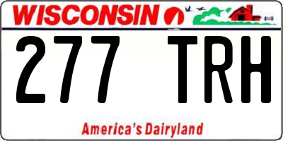 WI license plate 277TRH